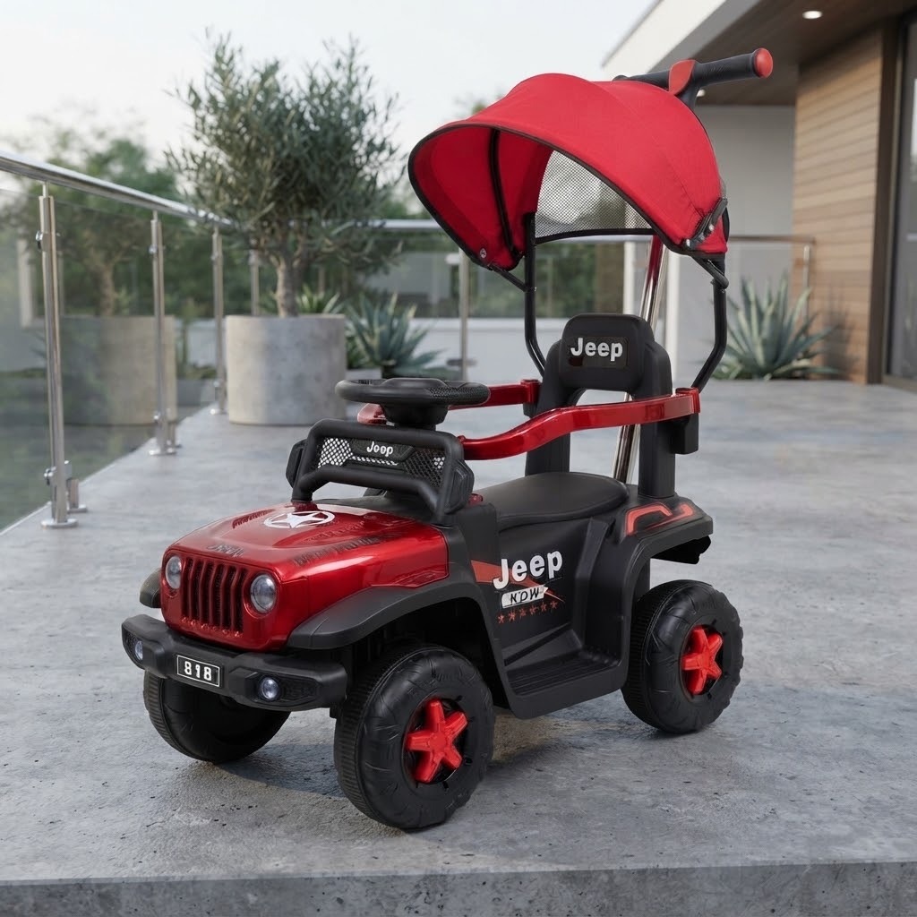 Carro Montable Bebe Paseador Musica Juguete Control 1-5 JEEP - Imagen 4