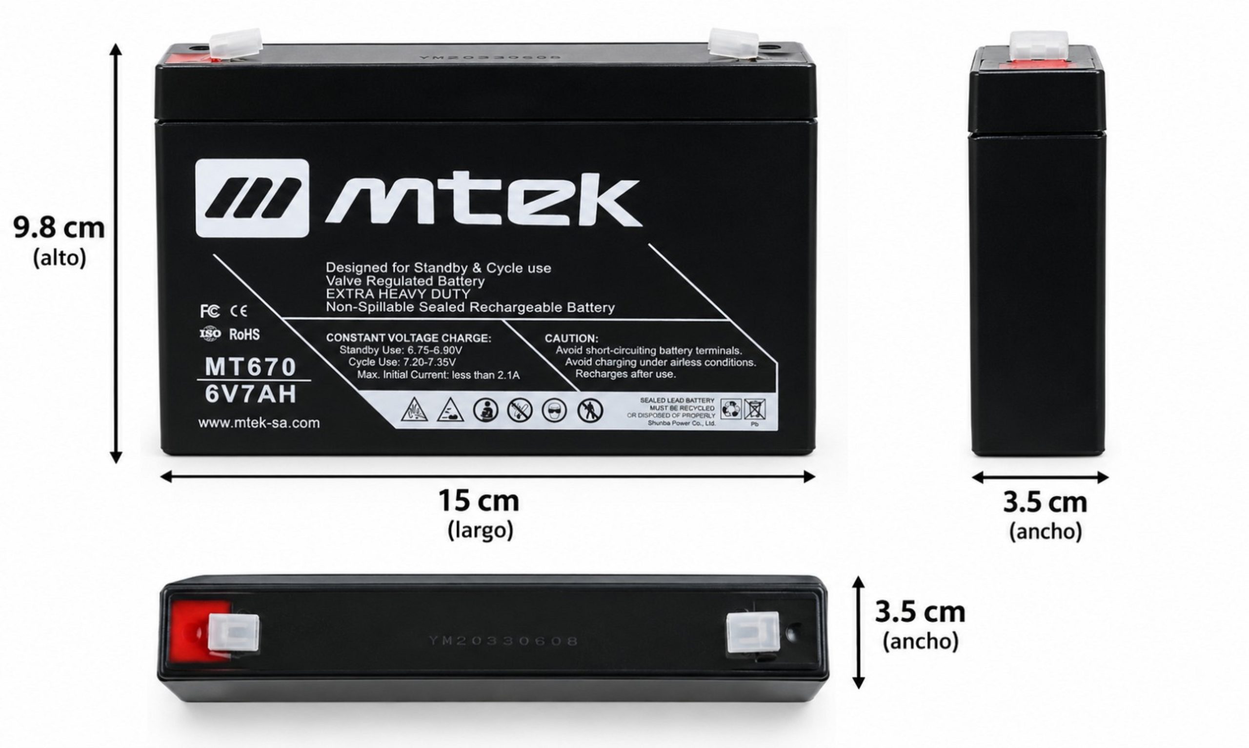Batería 6v Para Motos De Juguete Eléctricas Montables Niño - Imagen 4