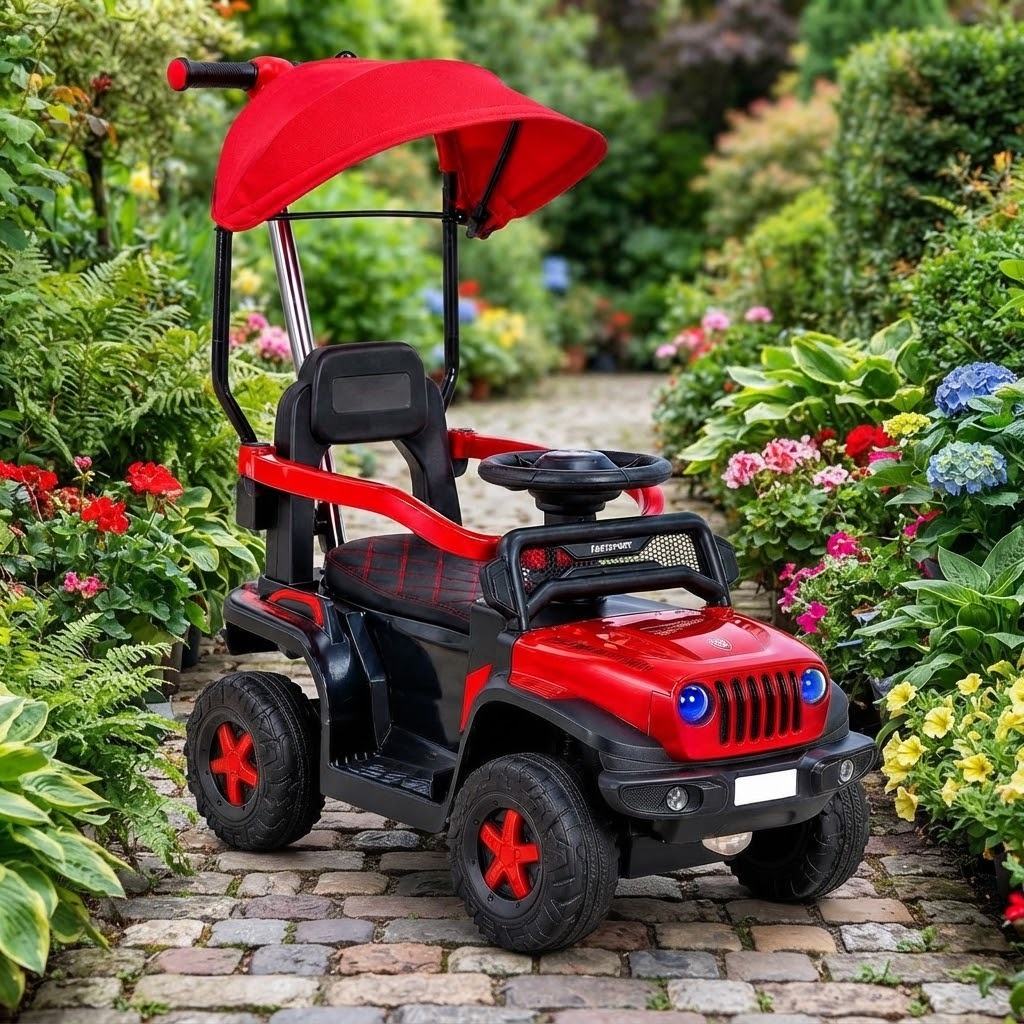 Carro Montable Bebe Paseador Musica Juguete Control 1-5 JEEP - Imagen 9