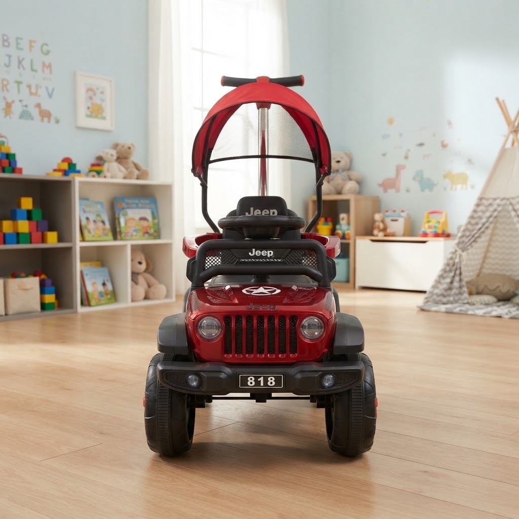 Carro Montable Bebe Paseador Musica Juguete Control 1-5 JEEP - Imagen 3