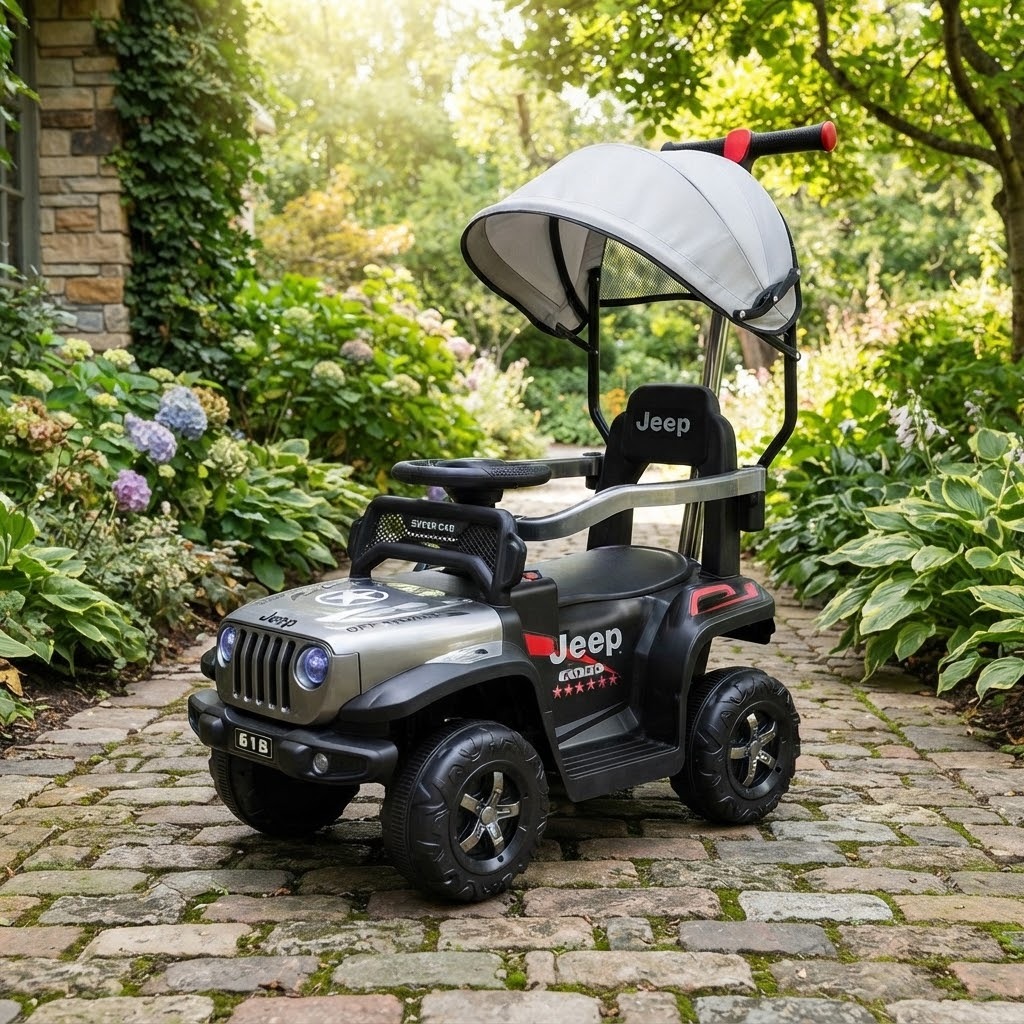 Carro Montable Bebe Paseador Musica Juguete Control 1-5 JEEP - Imagen 8