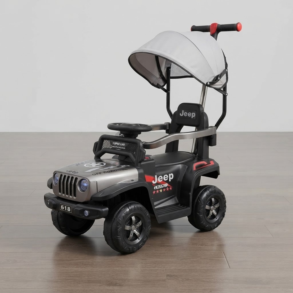 Carro Montable Bebe Paseador Musica Juguete Control 1-5 JEEP - Imagen 9