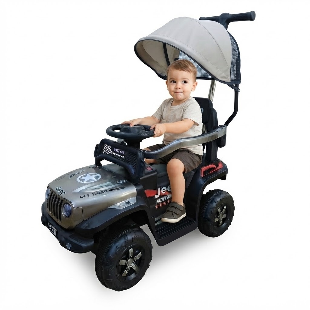 Carro Montable Bebe Paseador Musica Juguete Control 1-5 JEEP - Imagen 3